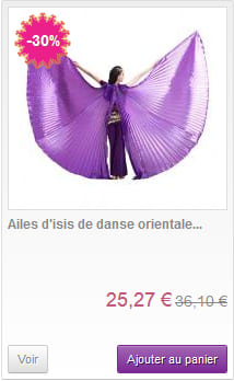 ailes d'isis violette ouverte 